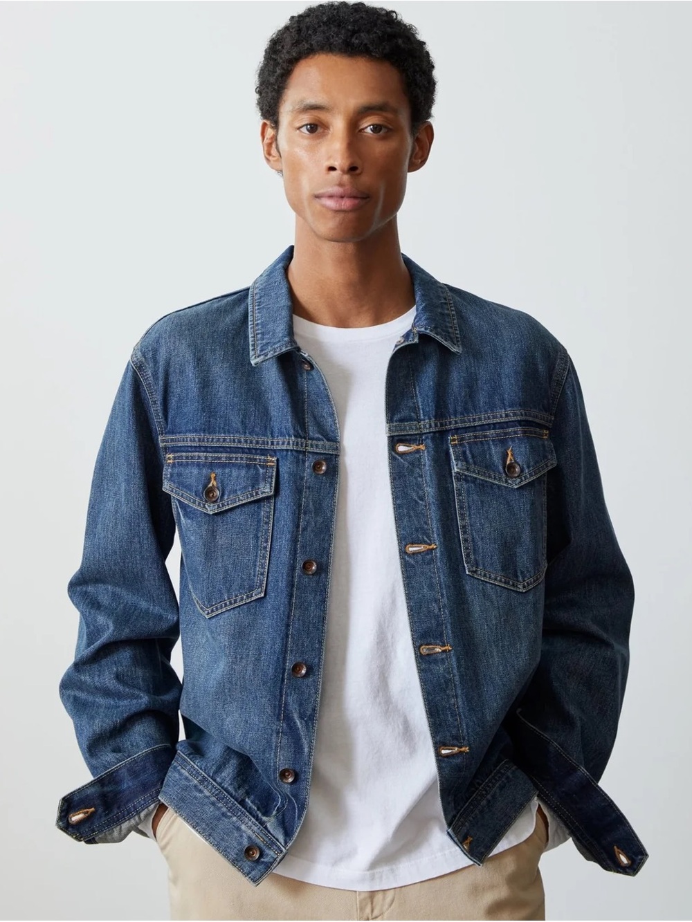 Selvedge Denim Jacket in Medium Wash
XS - Picture 2 of 5